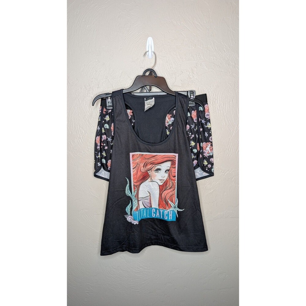 PJammy Disney Womens XLarge Princess Ariel "Nice Catch" Tank & Shorts Pajama Set